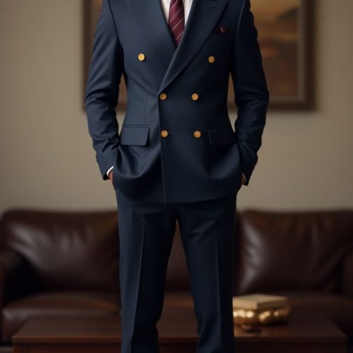 Elevate your wardrobe with this classic tailored…